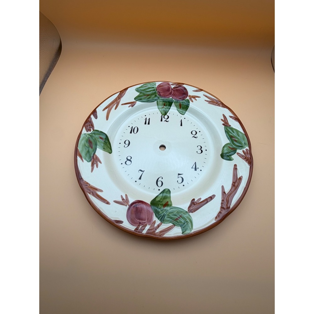 Franciscan Apple Clock Plate Face 10.5 Inch Johnson Bros Made in England Ceramic